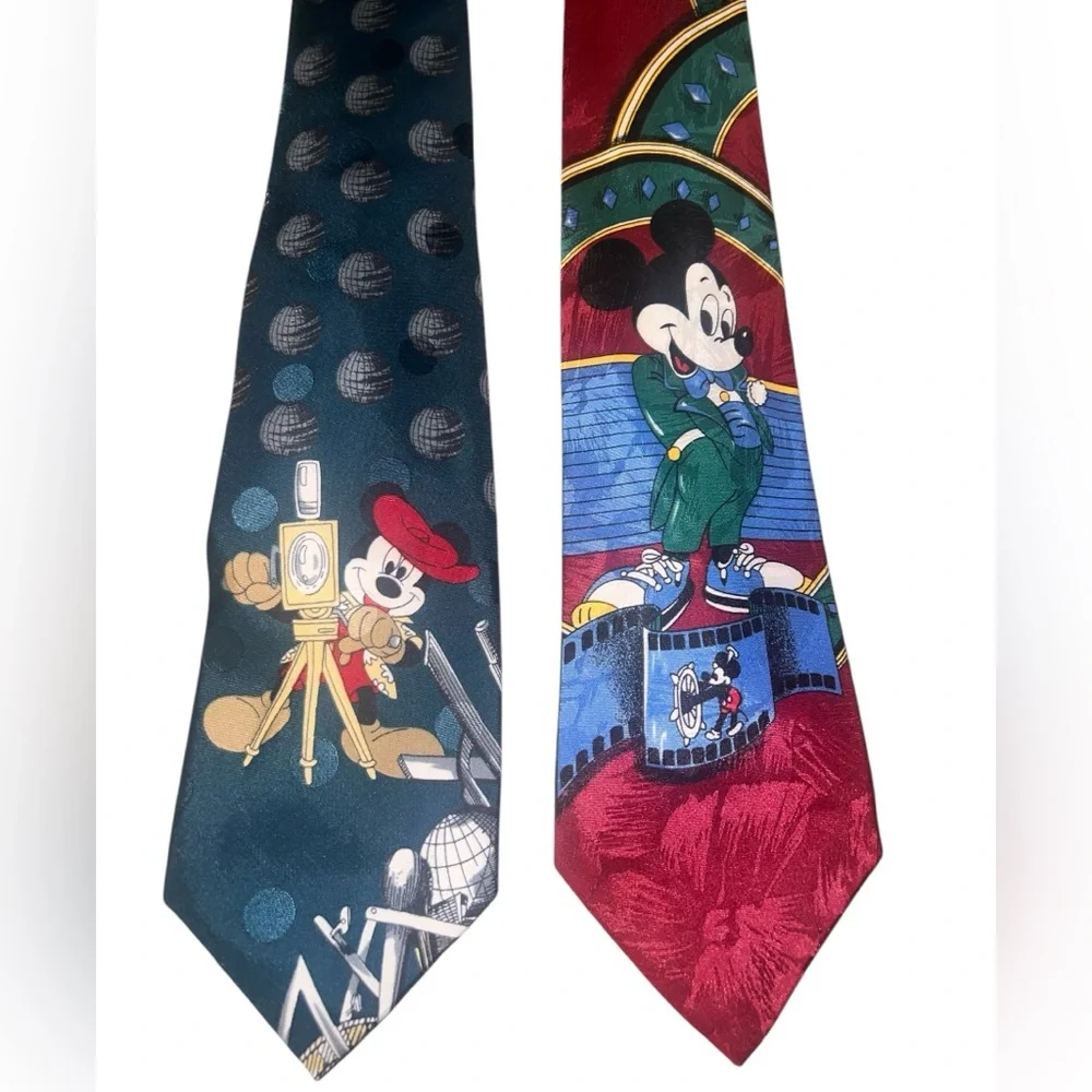 Vintage Disney Mickey Unlimited Mickey Mouse Neck Ties Film TV Producer